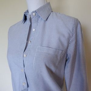 J. Crew pinstripe popover